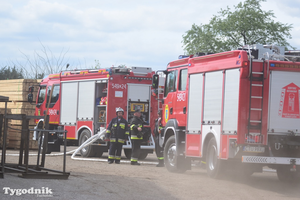 Pożar tartaku w Wierzchucinie