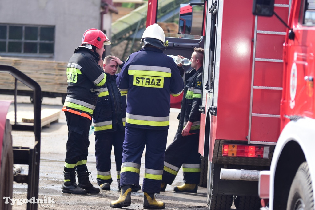 Pożar tartaku w Wierzchucinie