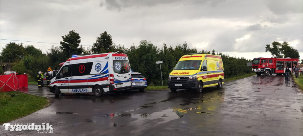 Śmiertelny wypadek na skrzyżowaniu w Brzuchowie (27.08.2021)