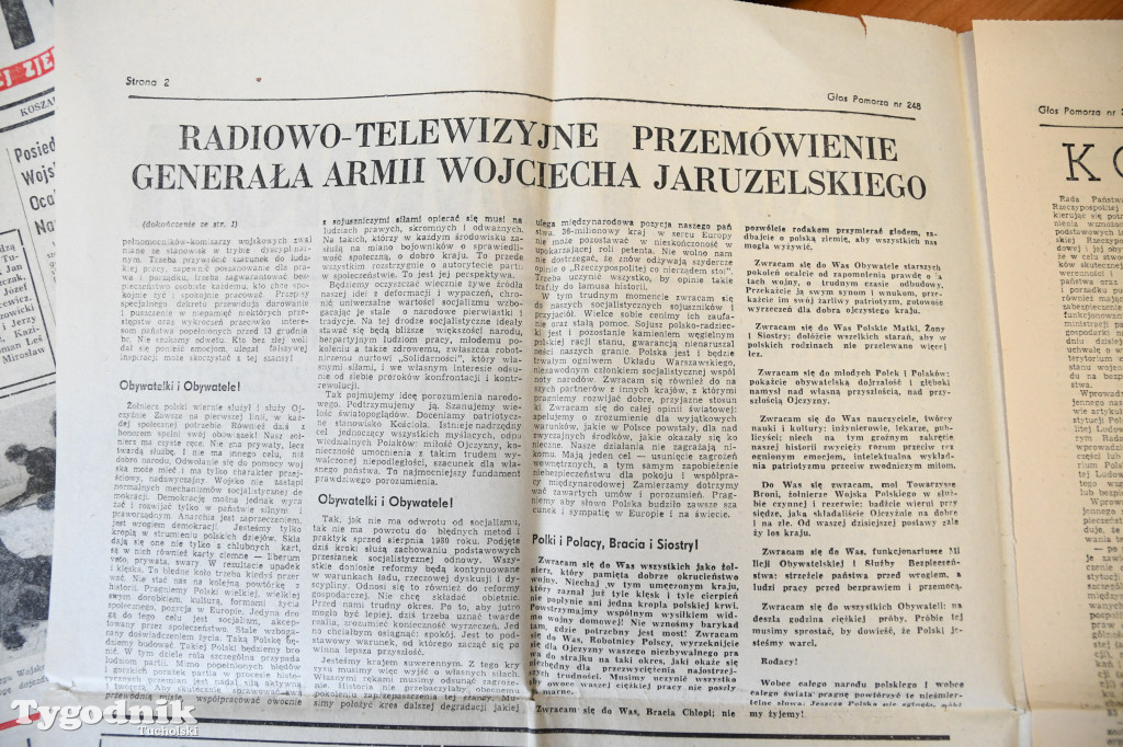 40 lat temu wprowadzono stan wojenny. Tak pisał Głos Pomorza