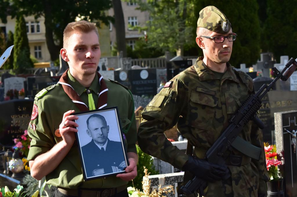 Uroczystości przy grobie majora Teodora Spychalskiego