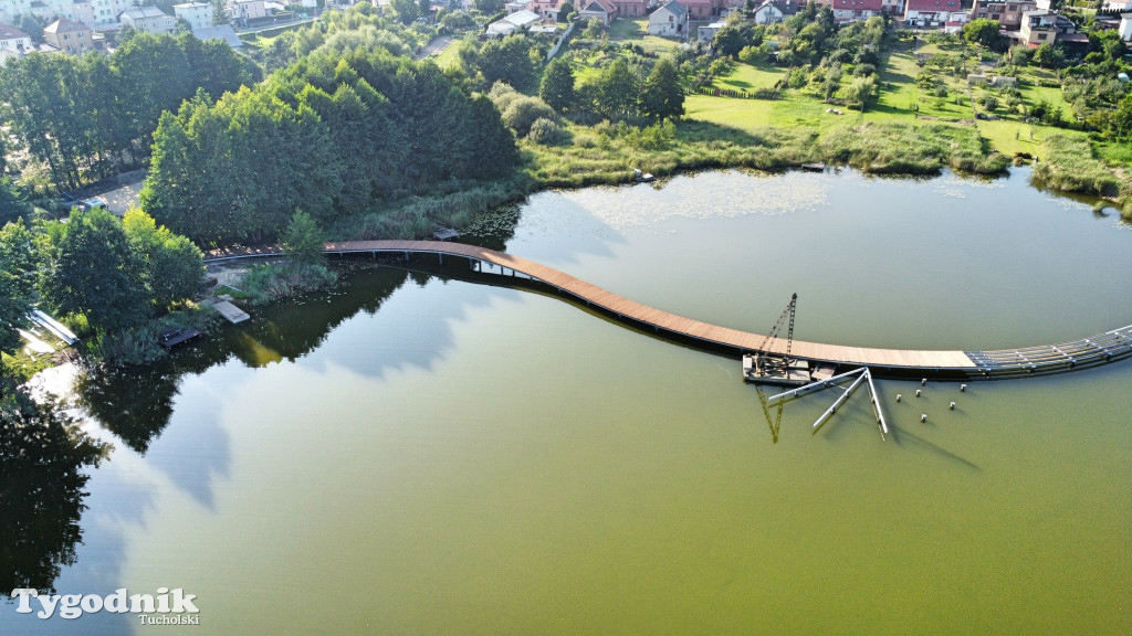 Tuchola: budowa nad jeziorem Głęboczek