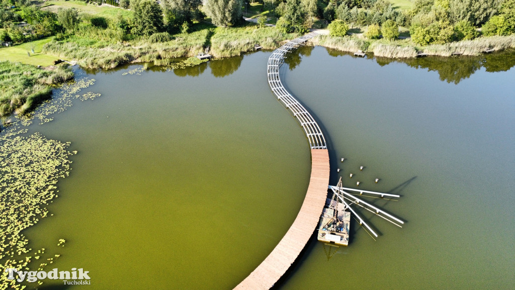 Tuchola: budowa nad jeziorem Głęboczek