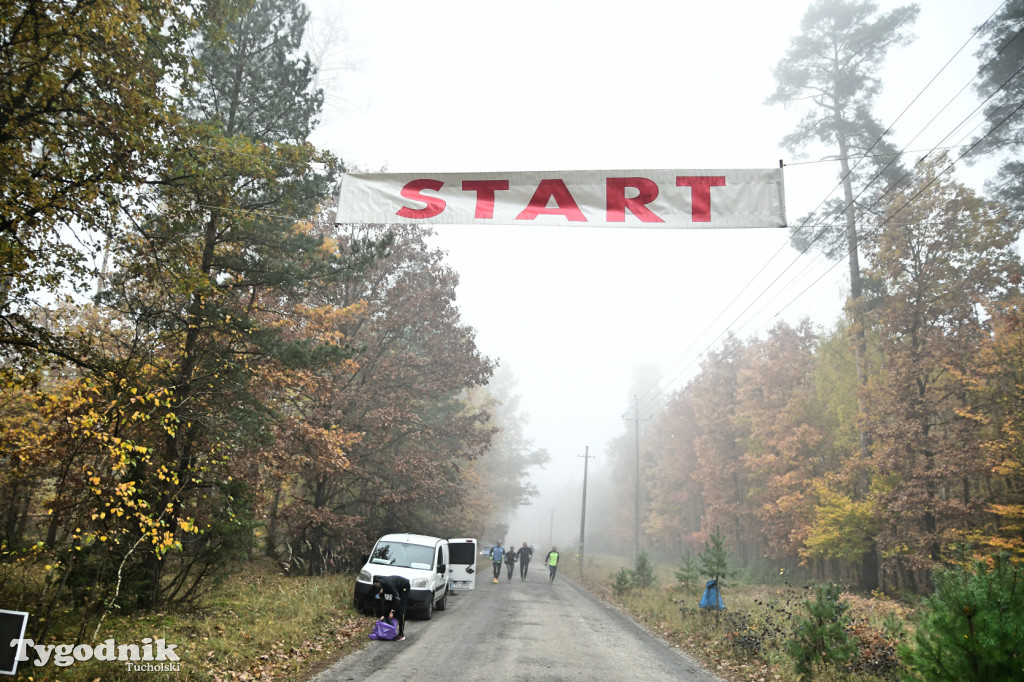 XV Bieg św. Huberta - rozgrzewka i start w Borach Tucholskich