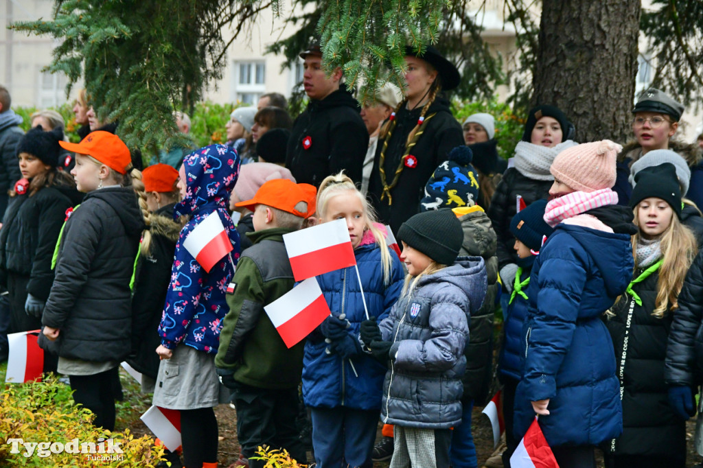 Święto Niepodległości w Tucholi. Tłum przemaszerował pod pomnik