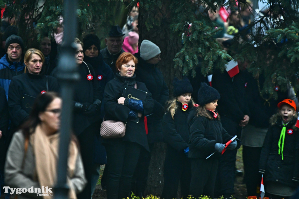 Święto Niepodległości w Tucholi. Tłum przemaszerował pod pomnik