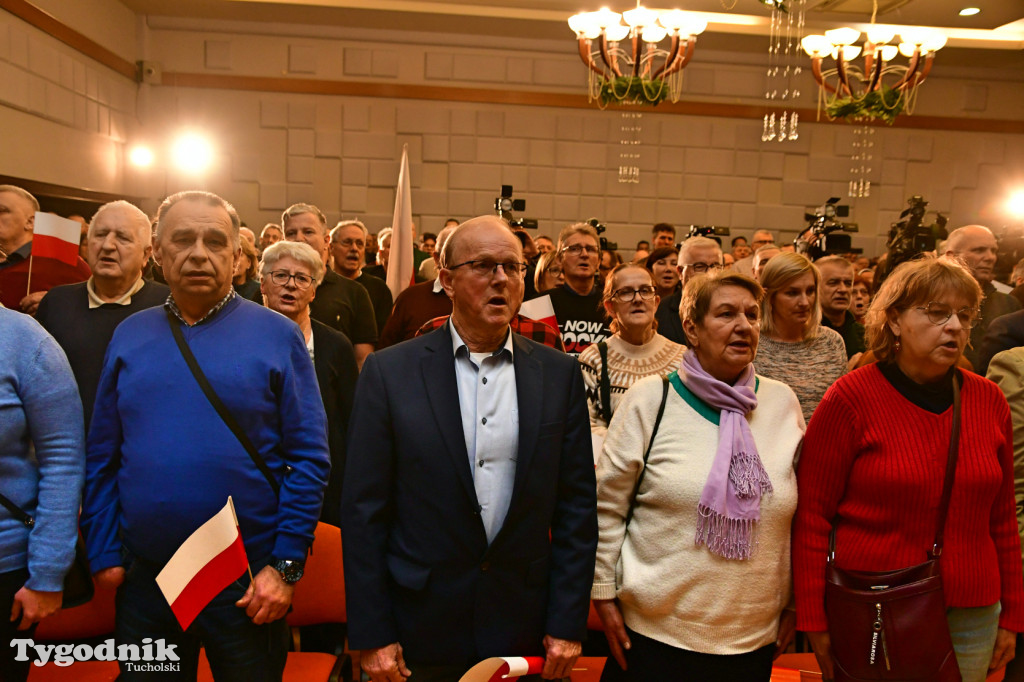 Karol Nawrocki na otwartym spotkaniu w Tucholi