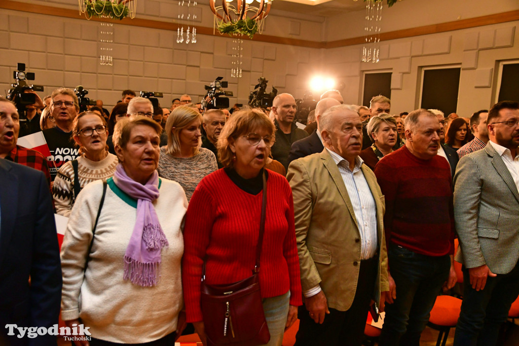 Karol Nawrocki na otwartym spotkaniu w Tucholi