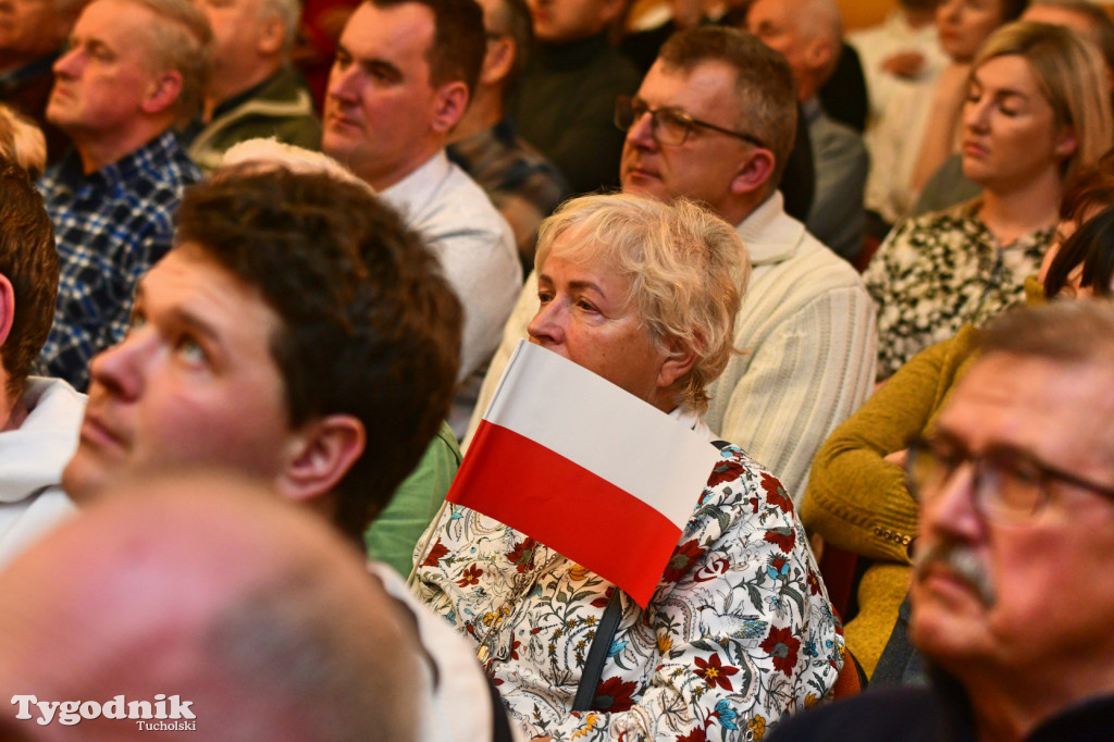 Karol Nawrocki na otwartym spotkaniu w Tucholi