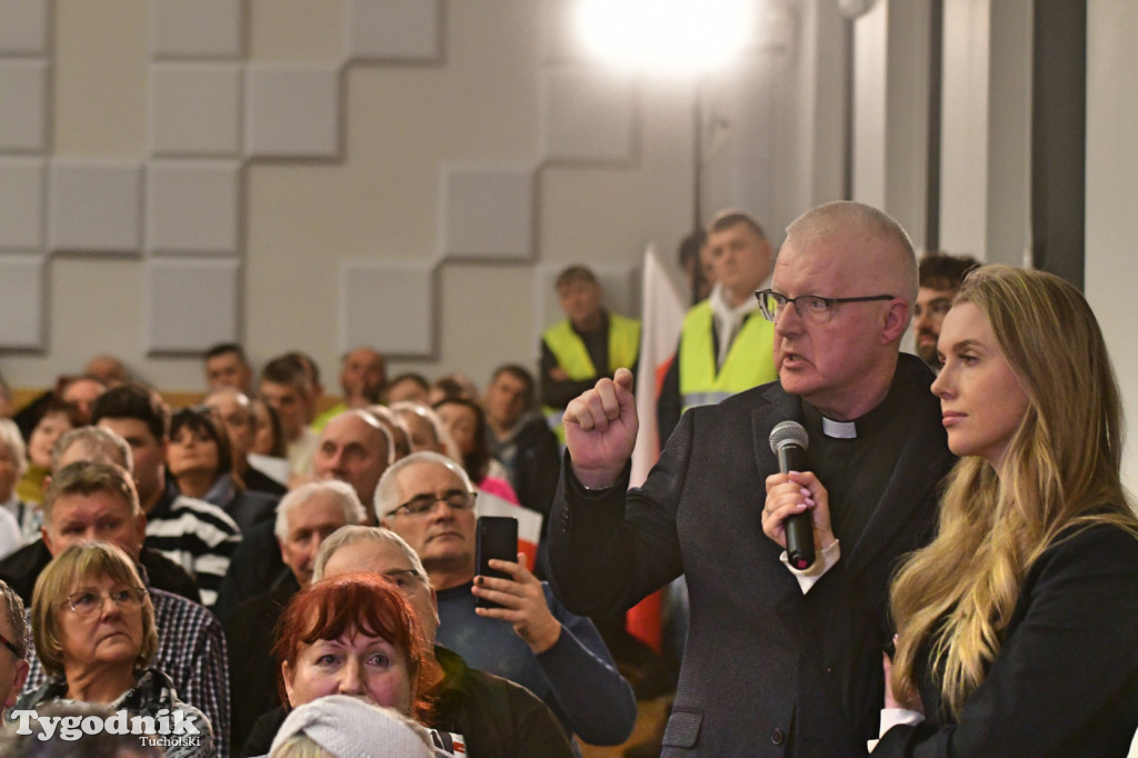 Karol Nawrocki na otwartym spotkaniu w Tucholi