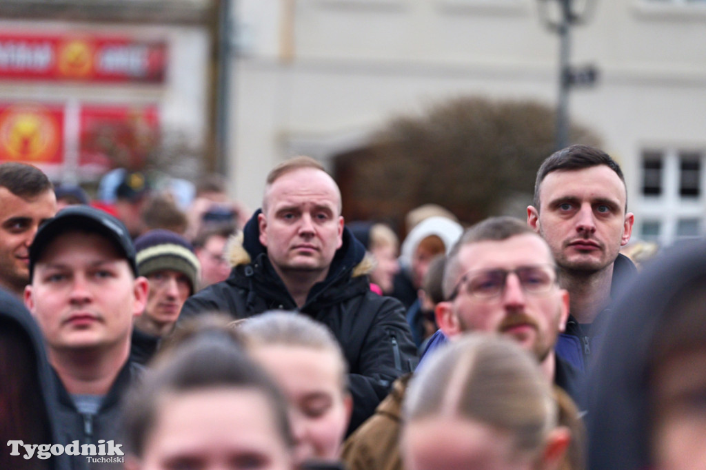 Sławomir Mentzen na rynku w Tucholi (7 kwietnia)