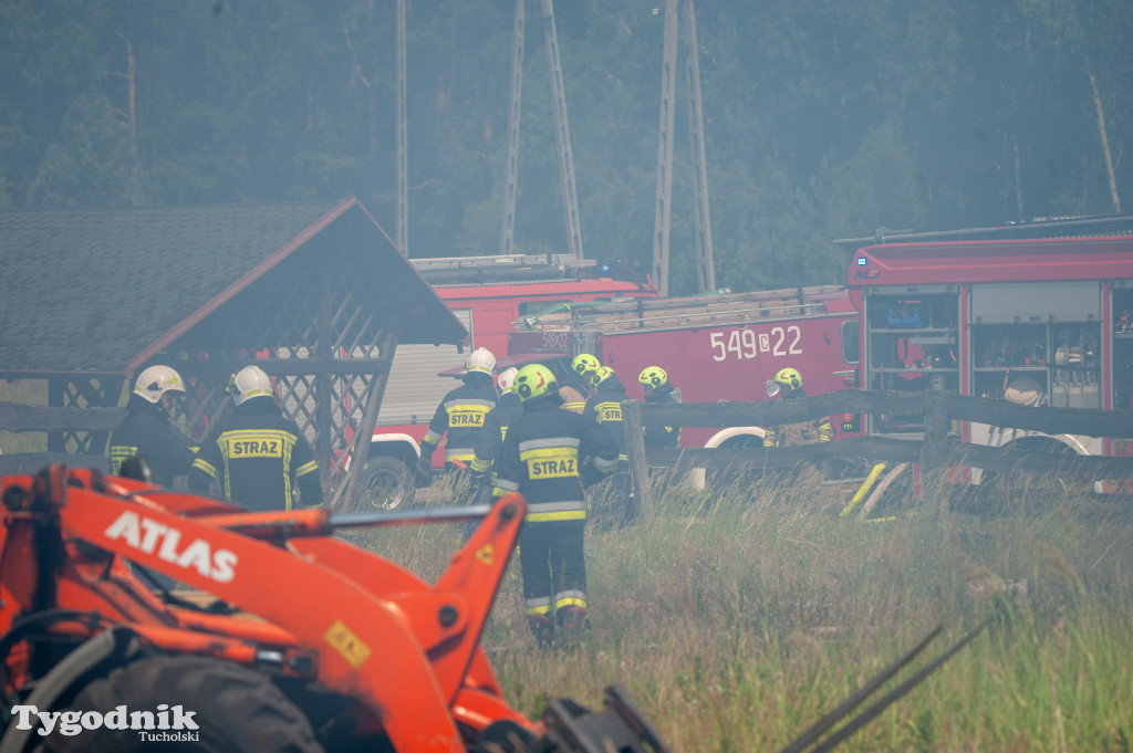 Pożar na terenie tartaku w Błądzimiu