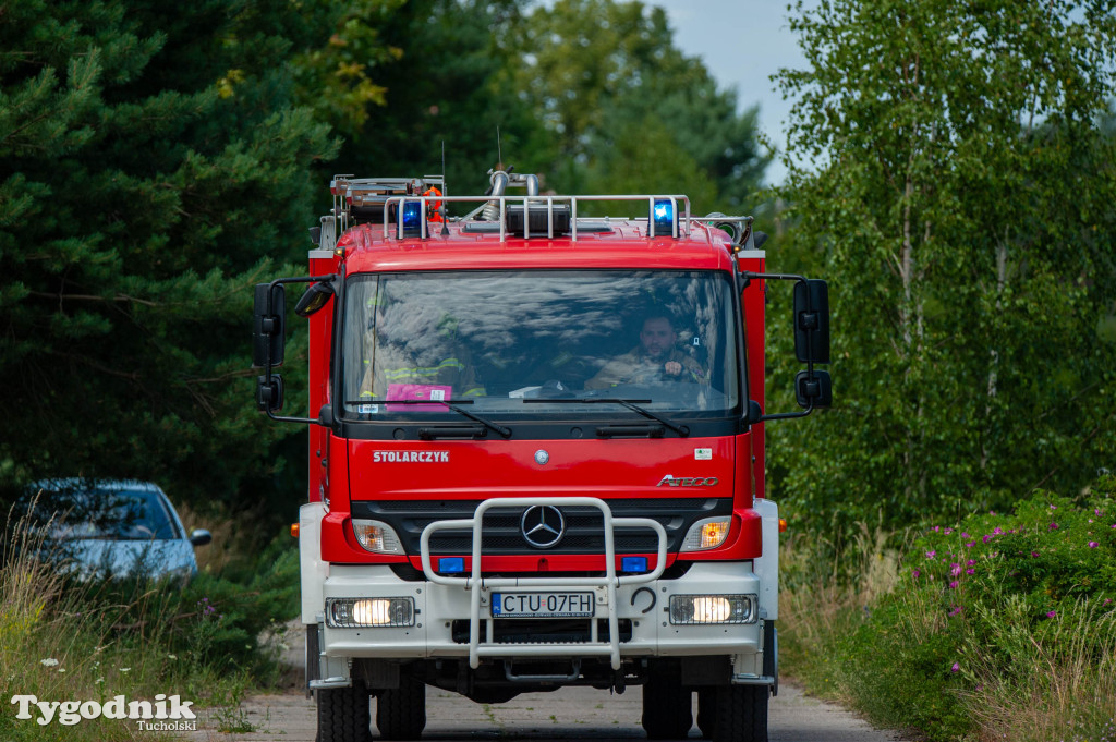 Pożar na terenie tartaku w Błądzimiu