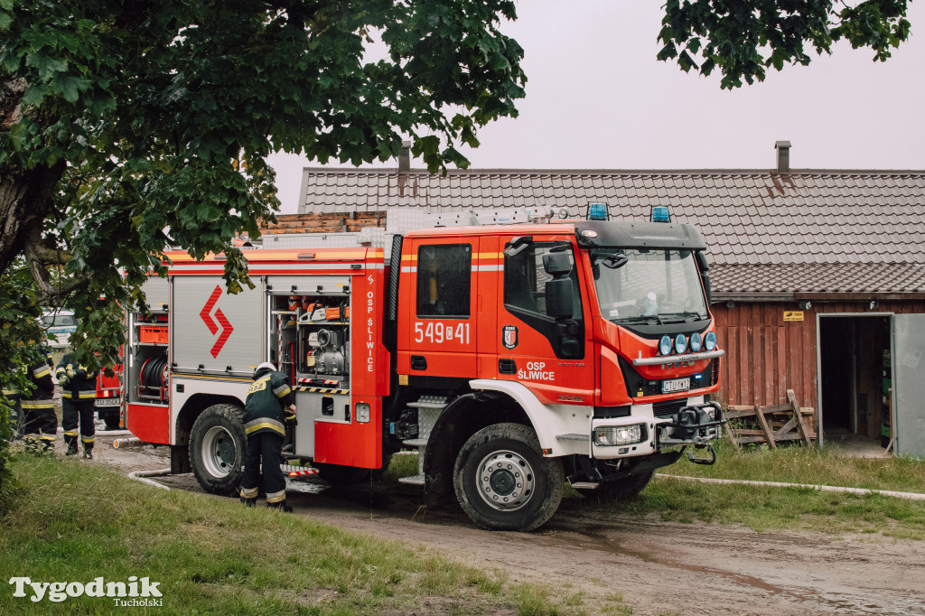 Śliwice: W wyniku pożaru całkowicie spłonął budynek gospodarczy