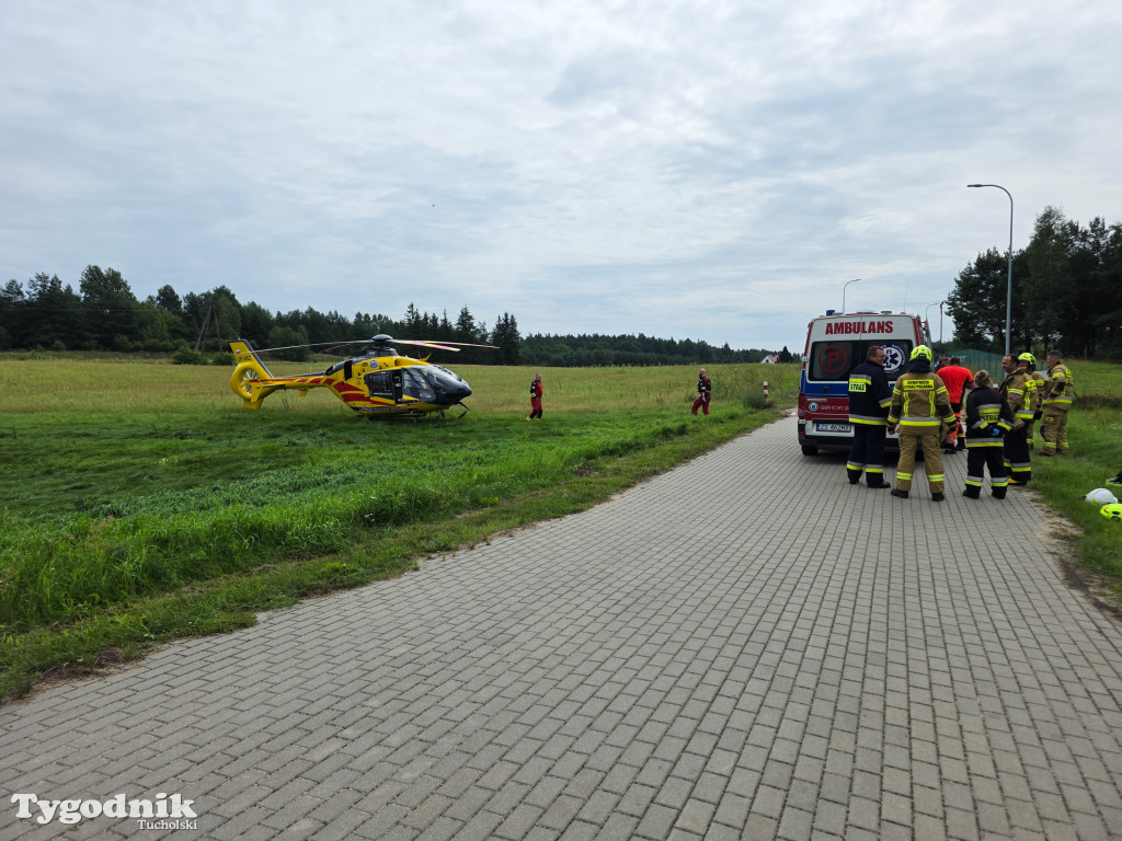 Wysoka (8 sierpnia). Poszkodowanego zabrał LPR