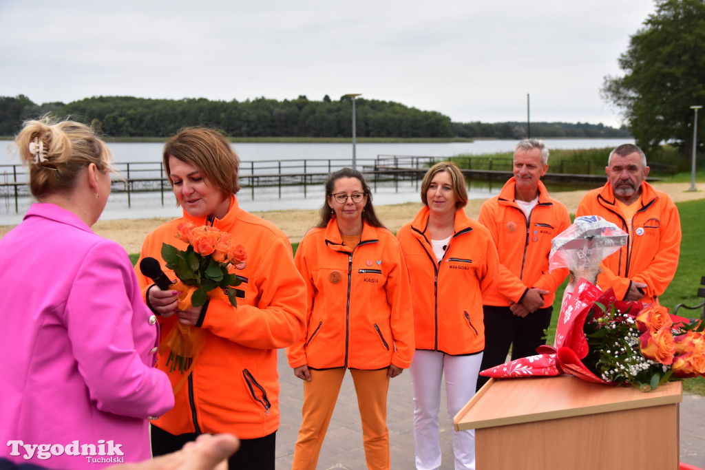 Gmina Lubiewo: Uroczysty odbiór inwestycji nad Jeziorem Bysławskim. Zobacz, jak zmieniła się plaża nad popularym jeziorem