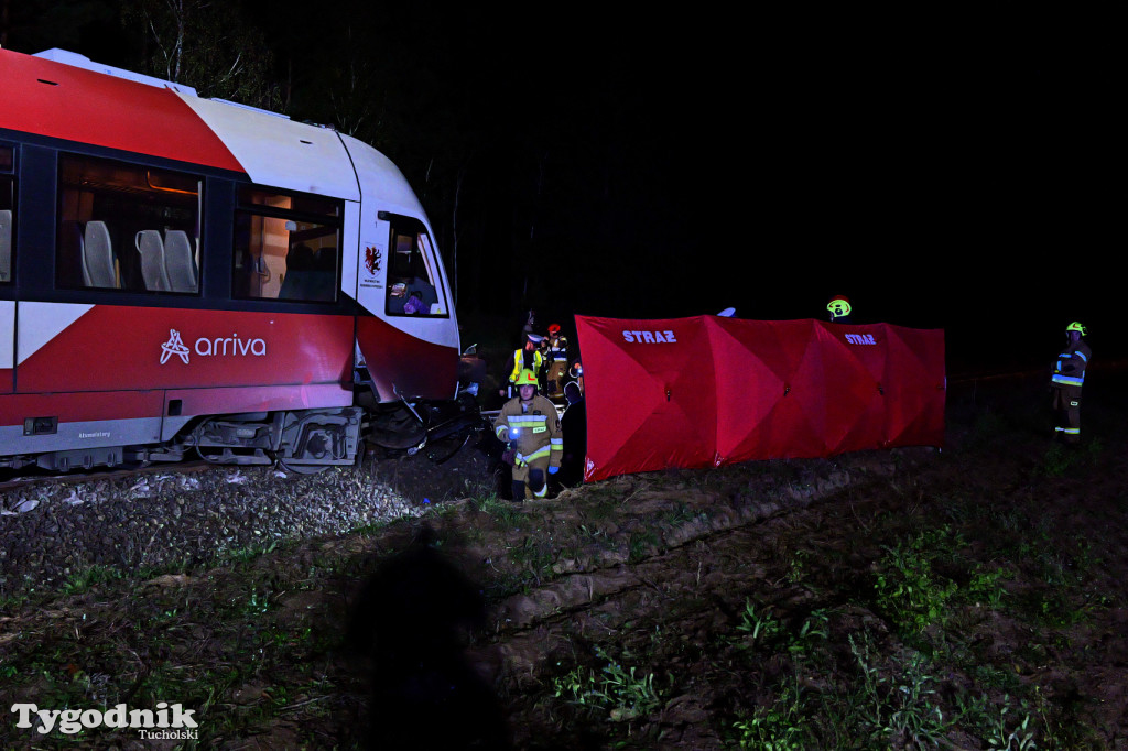 Wjechał pod pociąg. Wypadek w Lubińsku (gmina Cekcyn)