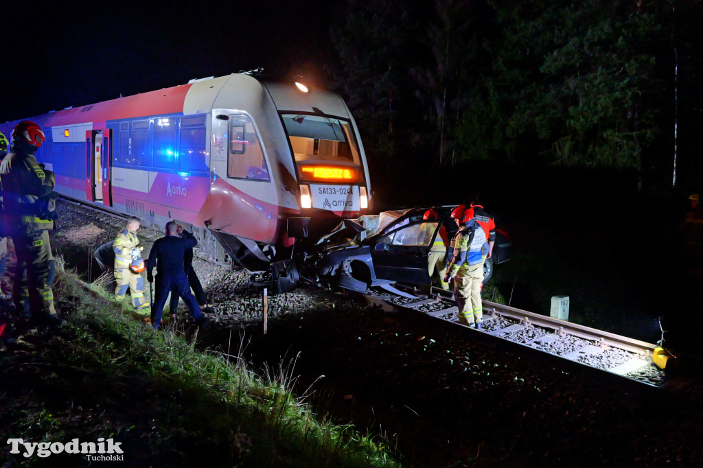 Wjechał pod pociąg. Wypadek w Lubińsku (gmina Cekcyn)