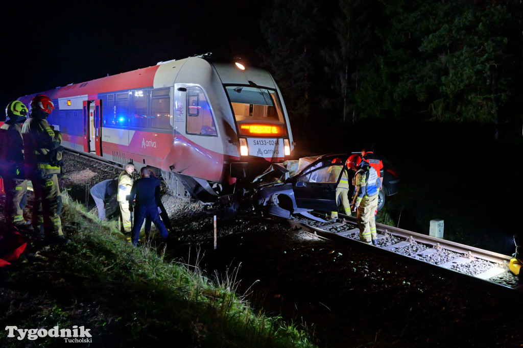 Wjechał pod pociąg. Wypadek w Lubińsku (gmina Cekcyn)