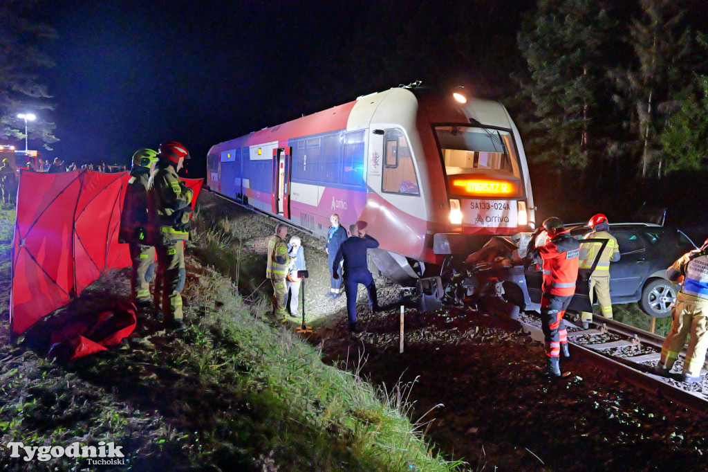 Wjechał pod pociąg. Wypadek w Lubińsku (gmina Cekcyn)