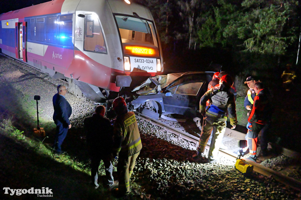 Wjechał pod pociąg. Wypadek w Lubińsku (gmina Cekcyn)