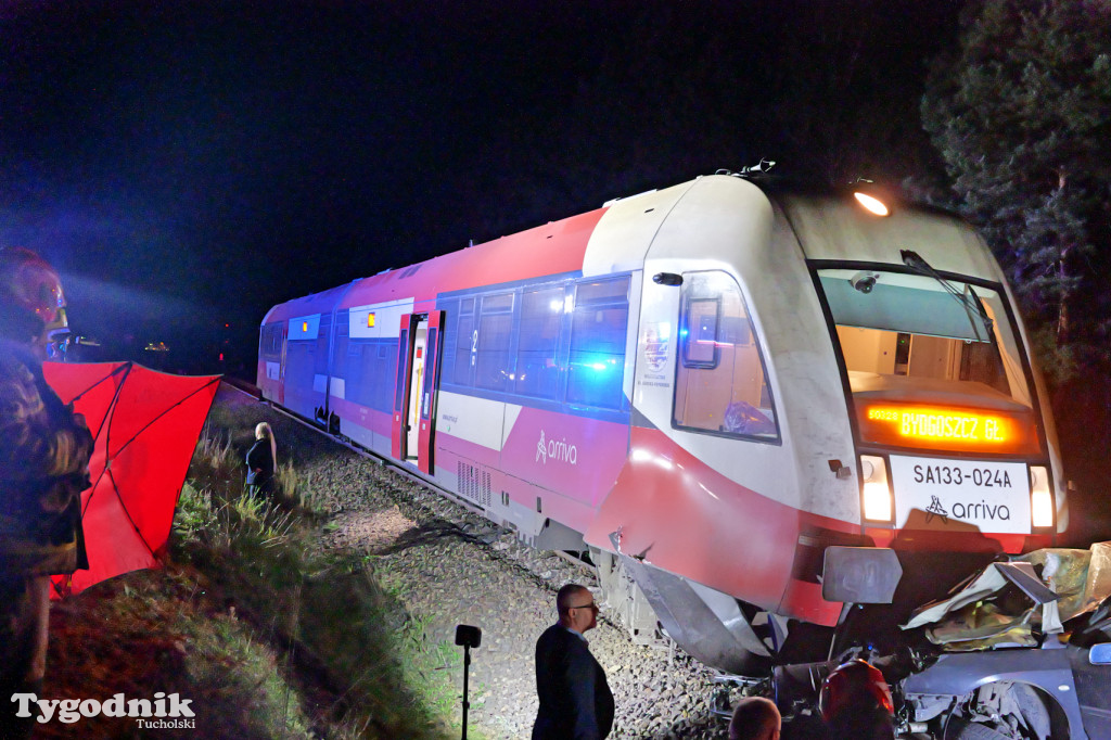 Wjechał pod pociąg. Wypadek w Lubińsku (gmina Cekcyn)