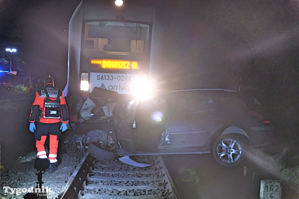 Wjechał pod pociąg. Wypadek w Lubińsku (gmina Cekcyn)