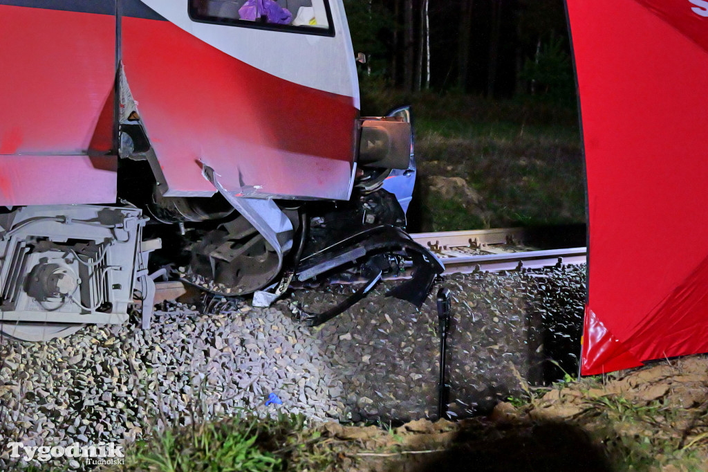 Wjechał pod pociąg. Wypadek w Lubińsku (gmina Cekcyn)