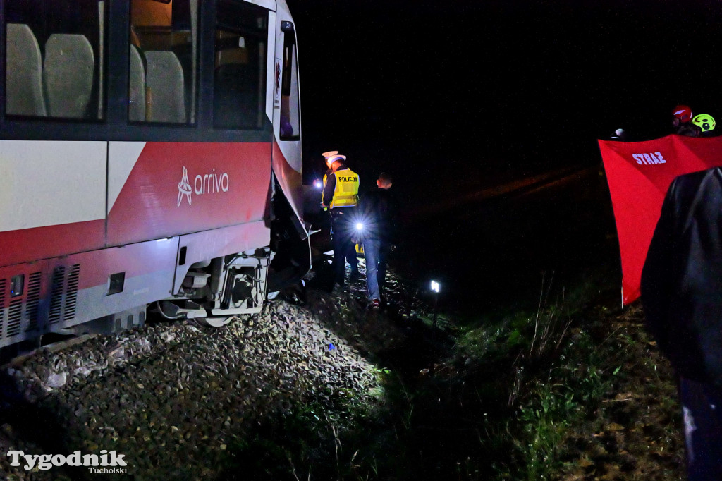 Wjechał pod pociąg. Wypadek w Lubińsku (gmina Cekcyn)
