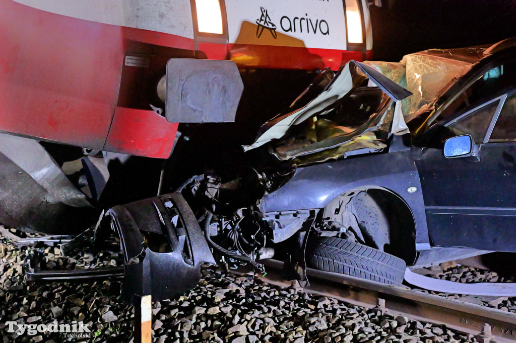 Wjechał pod pociąg. Wypadek w Lubińsku (gmina Cekcyn)