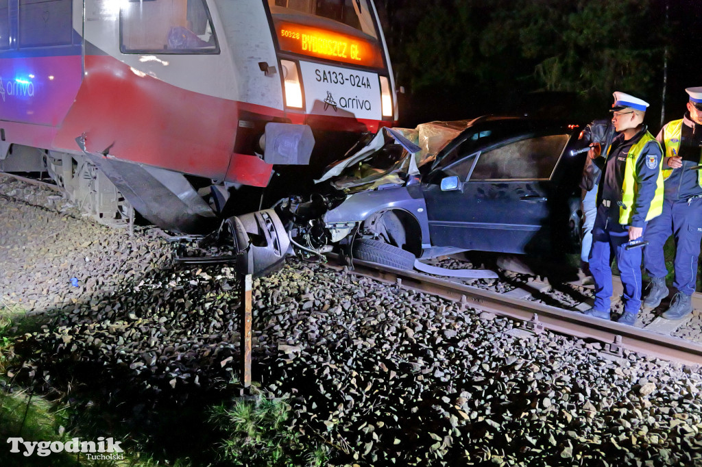 Wjechał pod pociąg. Wypadek w Lubińsku (gmina Cekcyn)