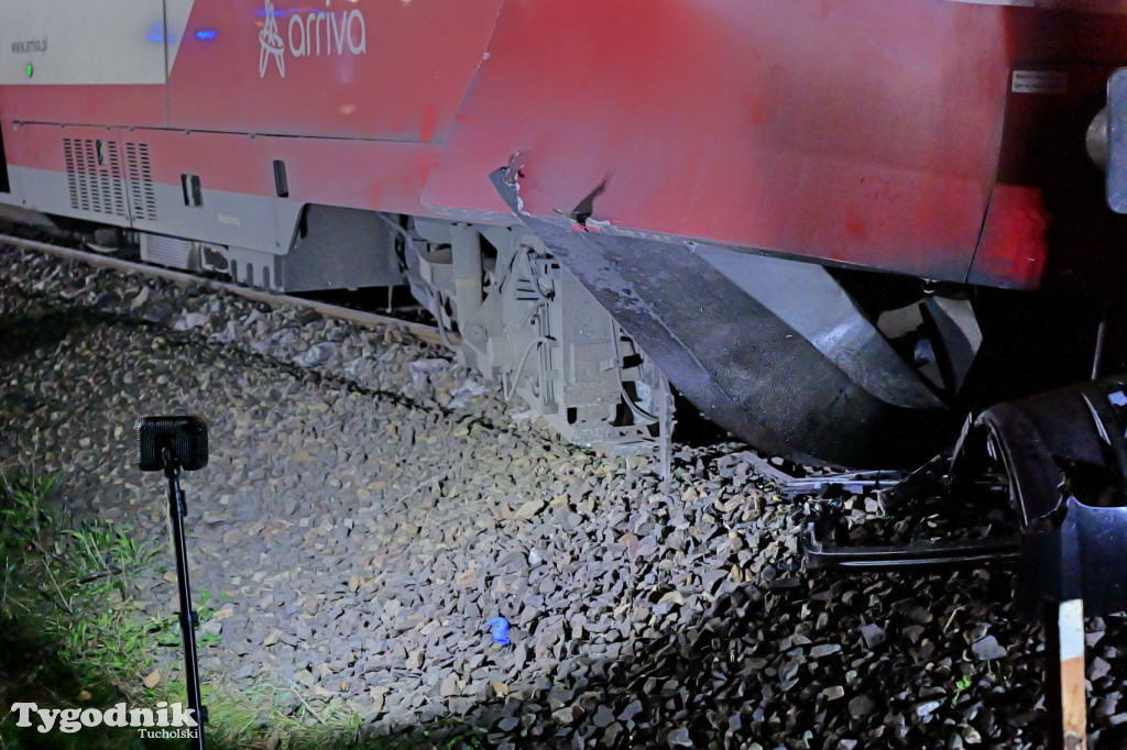 Wjechał pod pociąg. Wypadek w Lubińsku (gmina Cekcyn)