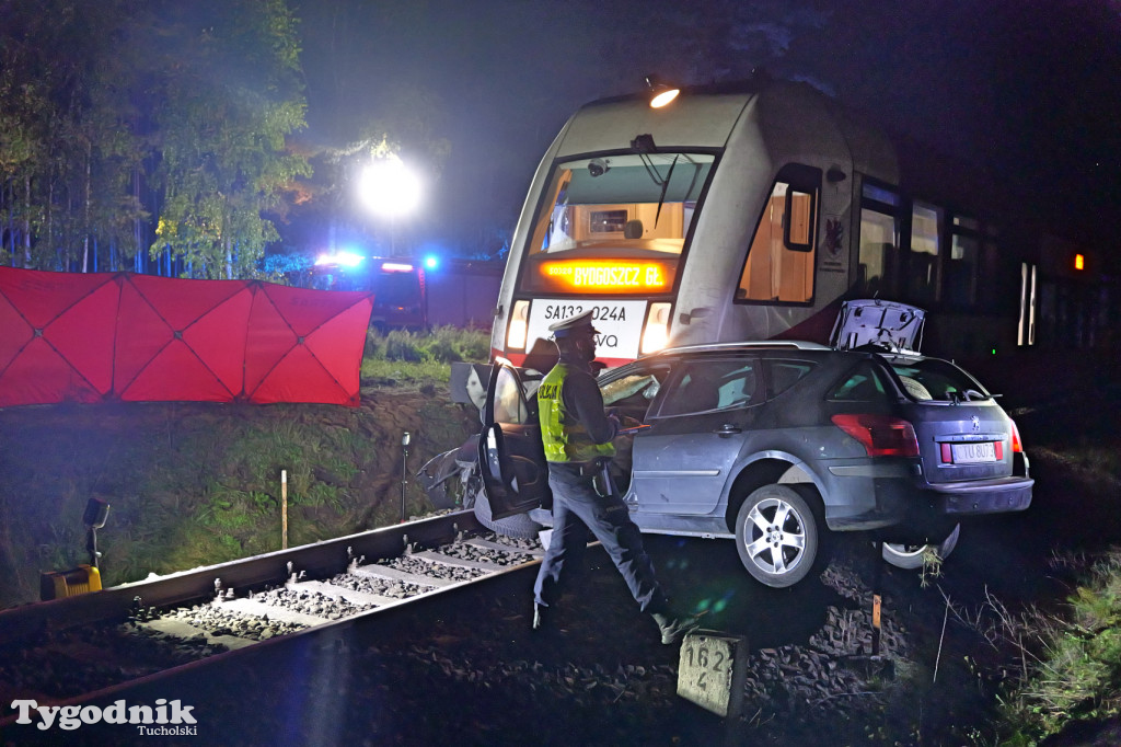 Wjechał pod pociąg. Wypadek w Lubińsku (gmina Cekcyn)