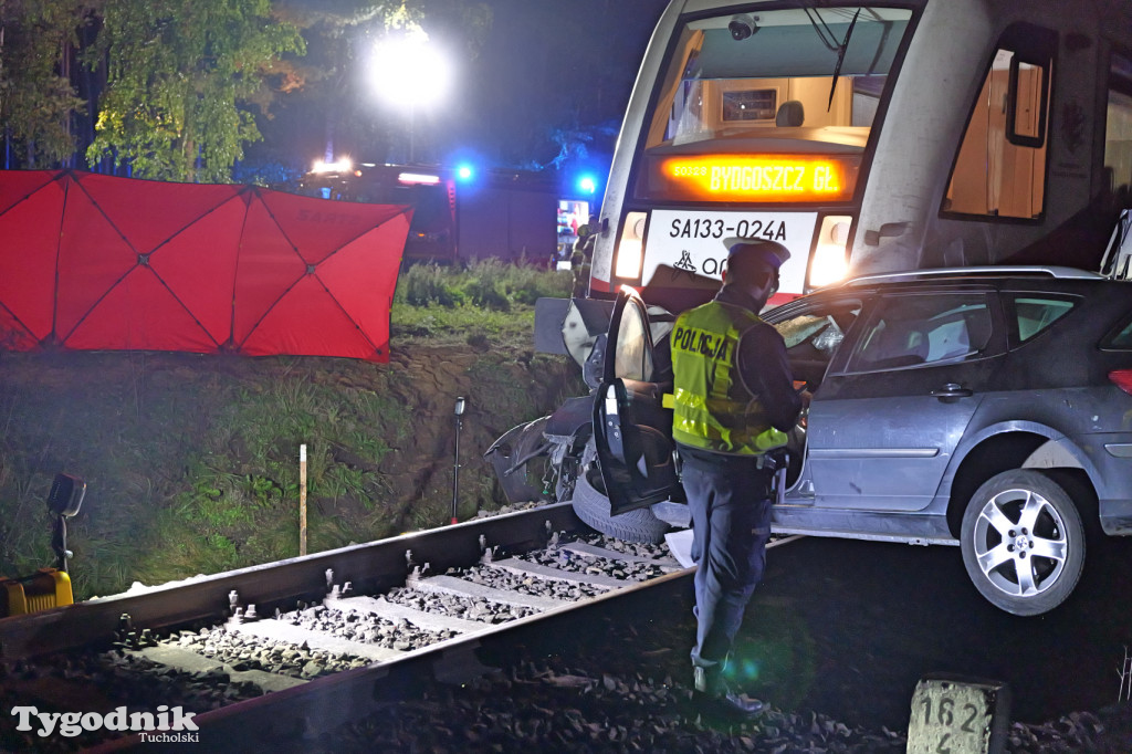 Wjechał pod pociąg. Wypadek w Lubińsku (gmina Cekcyn)