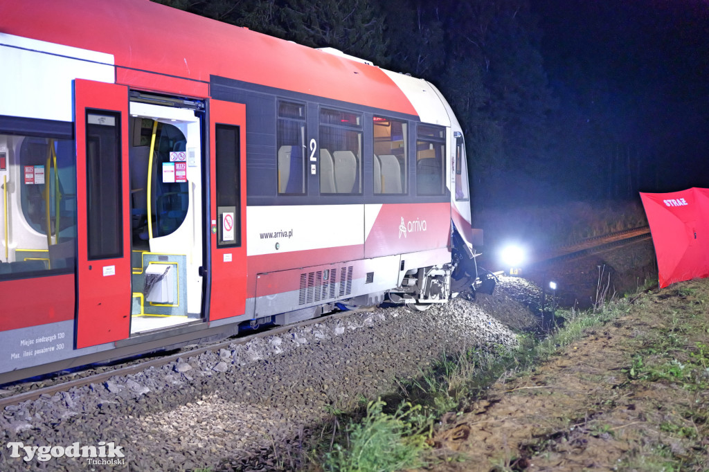 Wjechał pod pociąg. Wypadek w Lubińsku (gmina Cekcyn)