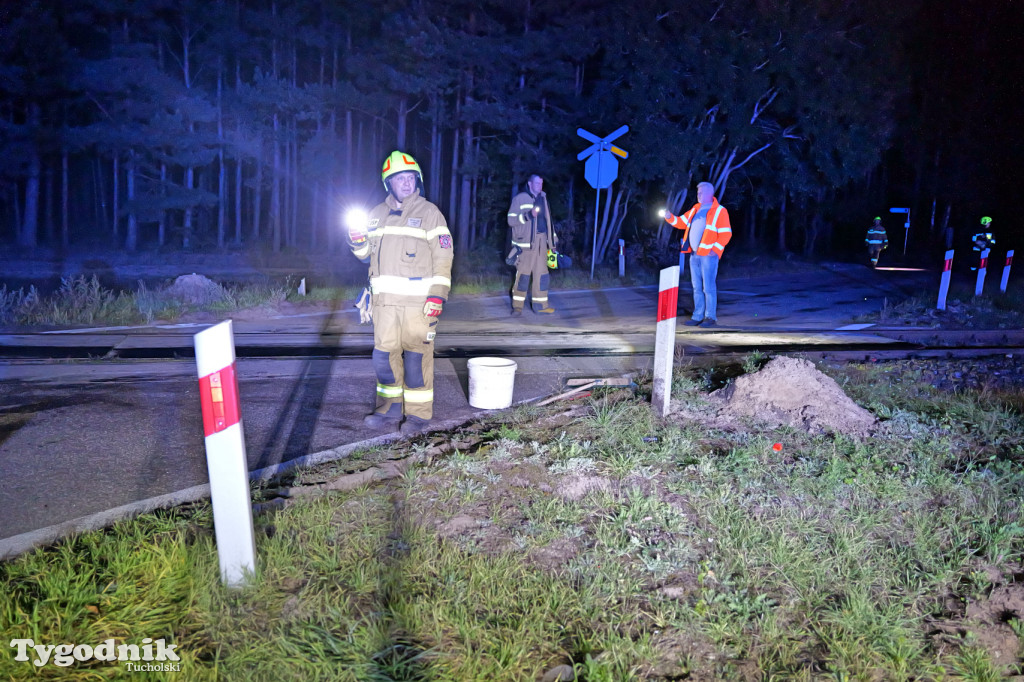 Wjechał pod pociąg. Wypadek w Lubińsku (gmina Cekcyn)