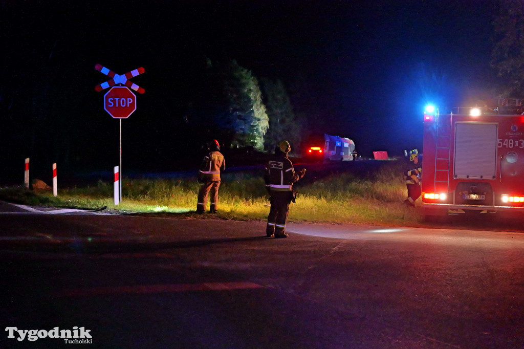 Wjechał pod pociąg. Wypadek w Lubińsku (gmina Cekcyn)