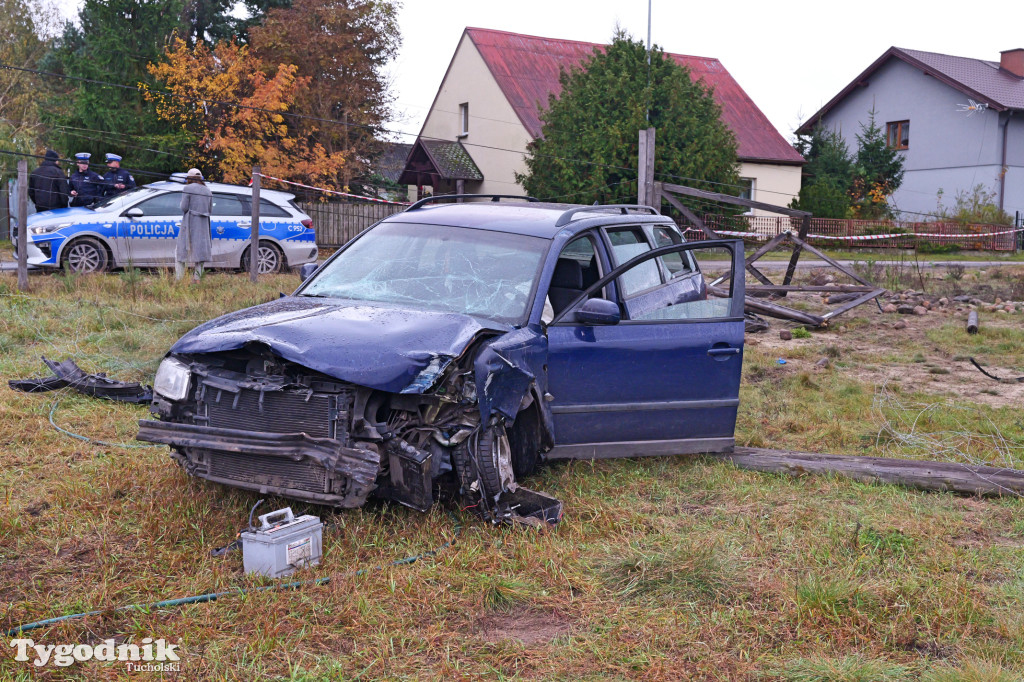 Legbąd. Wjechał w słup... W jakim był stanie?
