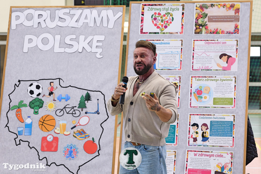 Poruszamy Polskę. SP Cekcyn i wizyta Leszka Klimasa