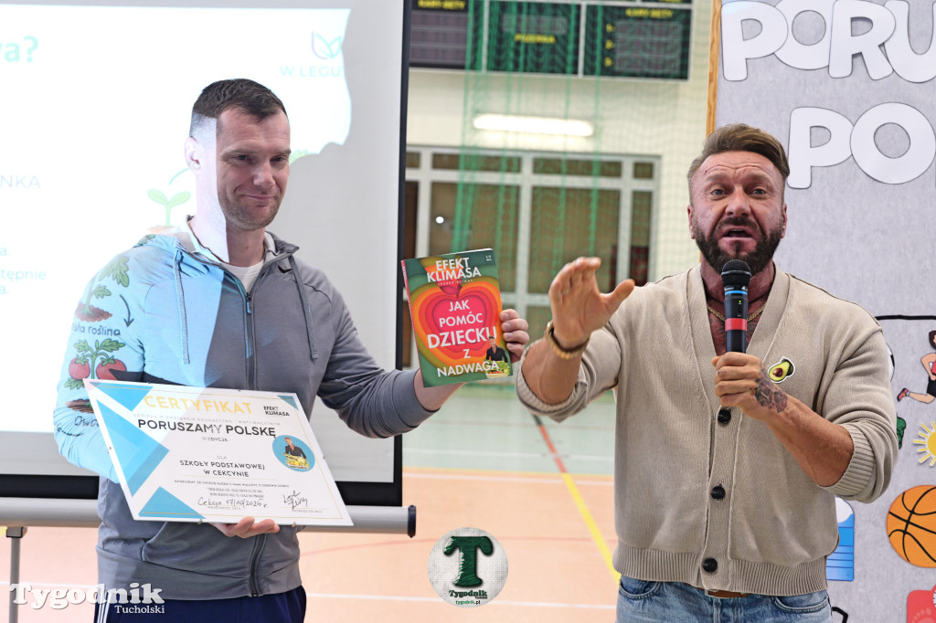 Poruszamy Polskę. SP Cekcyn i wizyta Leszka Klimasa