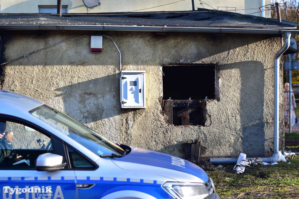 Pożar skupu złomu, stolarni, warsztatu w Tucholi – 31.10.25 r.
