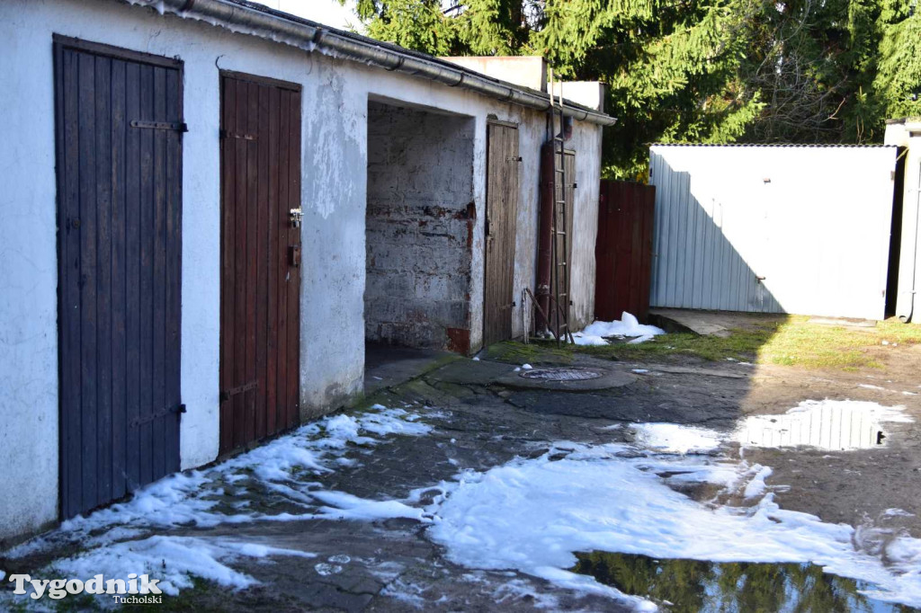 Pożar skupu złomu, stolarni, warsztatu w Tucholi – 31.10.25 r.