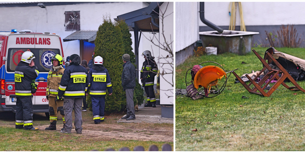 Pożar w Lińsku. Dramatyczne sceny. Dwie osoby poparzone