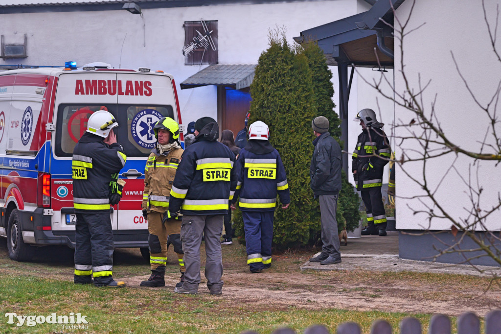 Pożar w Lińsku. Dramatyczne sceny. Dwie osoby poparzone
