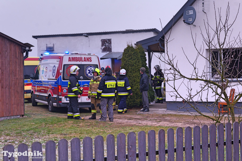 Pożar w Lińsku. Dramatyczne sceny. Dwie osoby poparzone