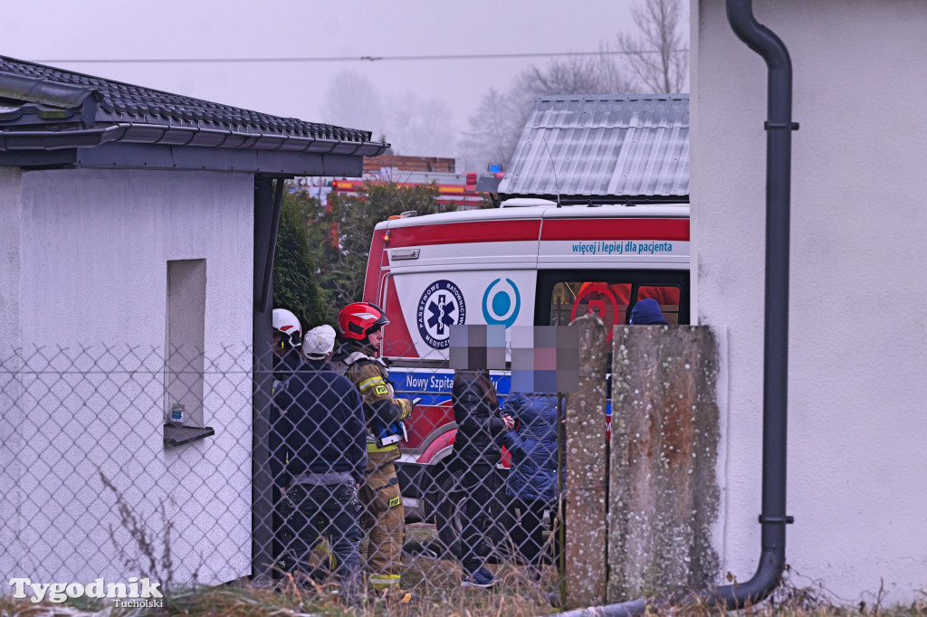 Pożar w Lińsku. Dramatyczne sceny. Dwie osoby poparzone
