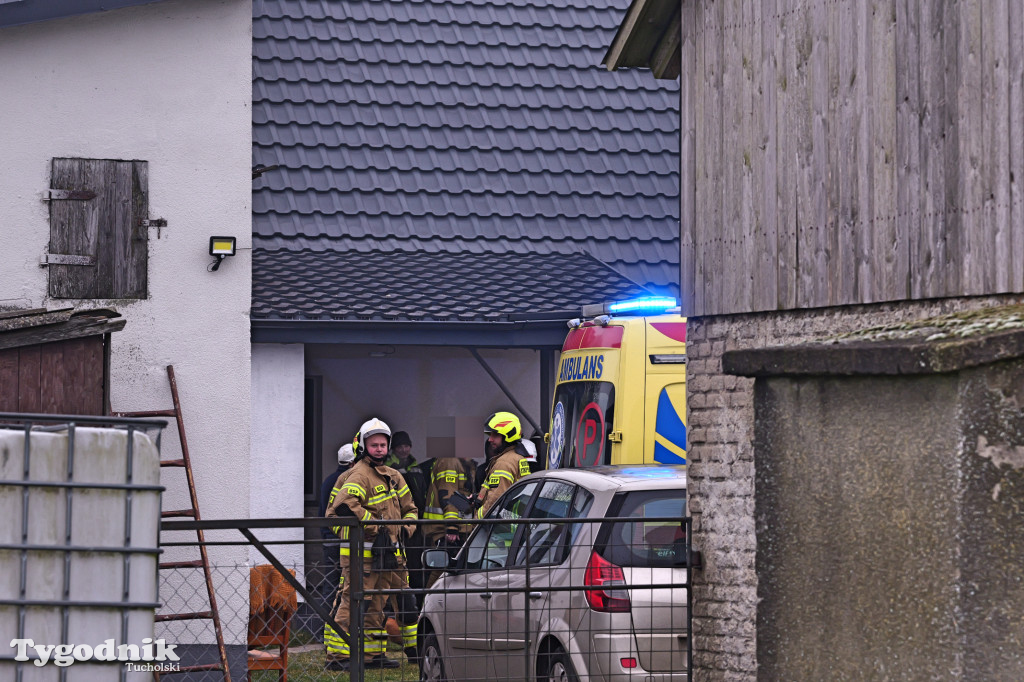 Pożar w Lińsku. Dramatyczne sceny. Dwie osoby poparzone