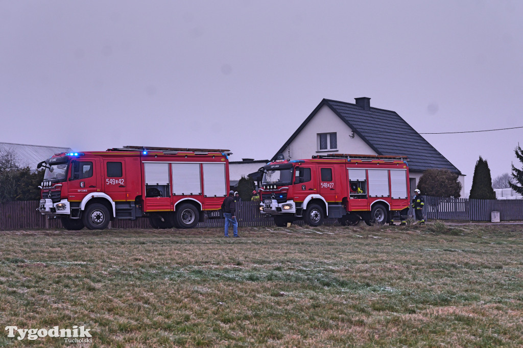 Pożar w Lińsku. Dramatyczne sceny. Dwie osoby poparzone