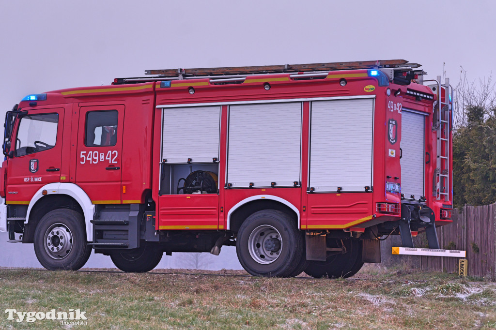 Pożar w Lińsku. Dramatyczne sceny. Dwie osoby poparzone