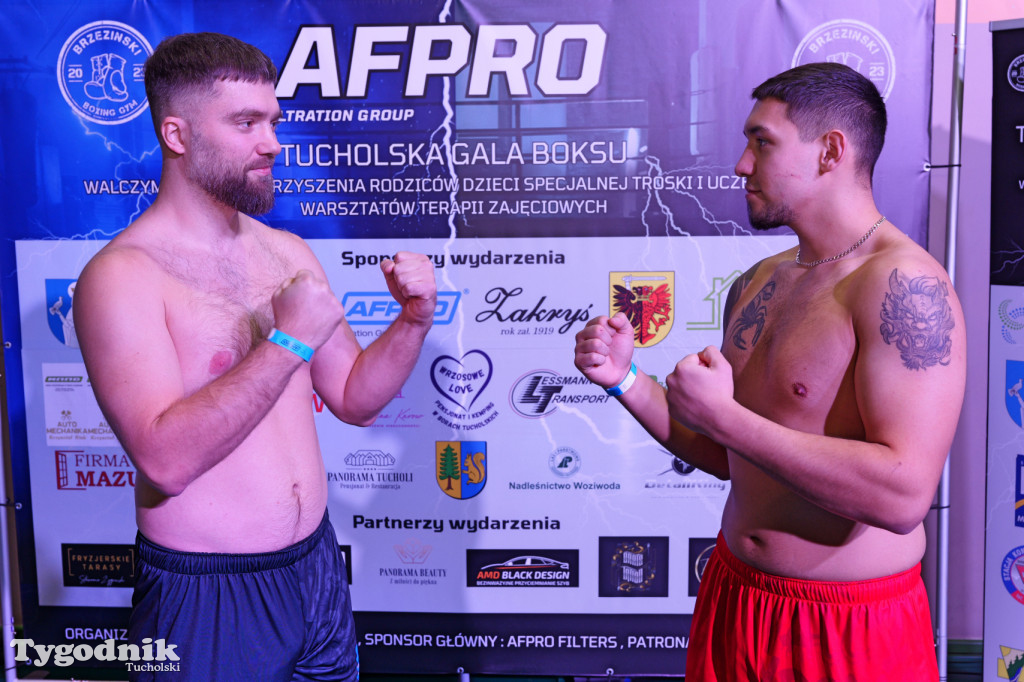 Ważenie przed Afpro Tucholską Galą Boksu
